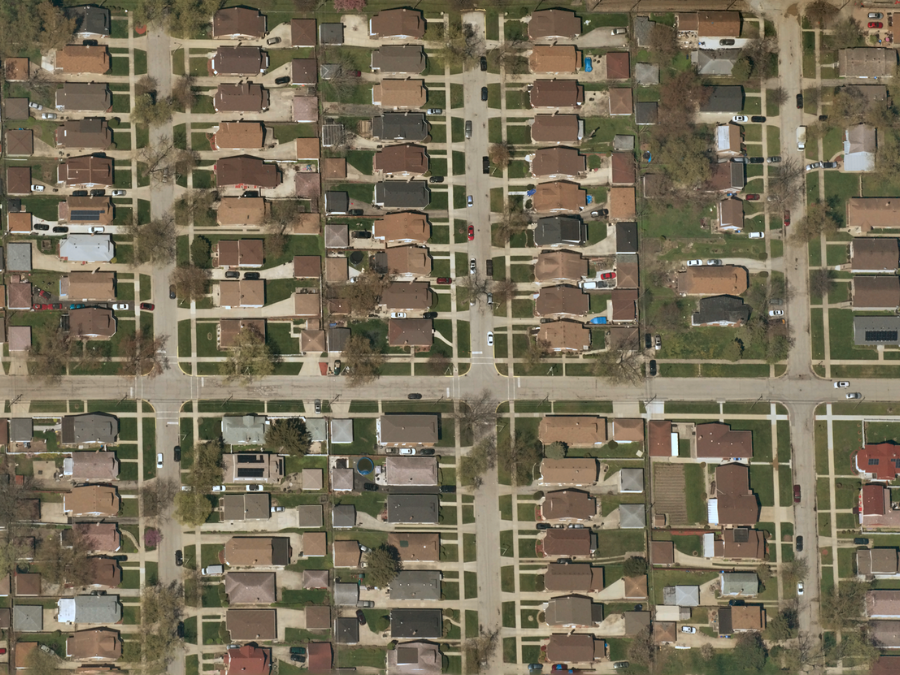 Near Space Labs 10 cm imagery of residential neighborhood.